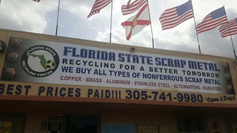 Florida State Scrap Metal Recycling center at 10608 SW 184th Terrace